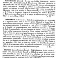 0055 - Page 51 - Eisenmann (Les) [L. Hahn] (bibliographie) / Eisenmenger (Samuel) [L. Hahn] / Eisenschmid (Jean-Garpard) [L. Hahn] / Eisfeld (Johann-Friedrich-August) [A. Dureau]