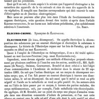 0183 - Page 179 - Électriques (Organes et tissu) [Ch. Robin] / Électro-chimie. Voy. Électrolyse / Électrolyse [Amédée Dechambre]