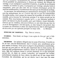 0413 - Page 409 - Enchondrome, Chondrome [Albert Hénocque] / Enclume du Marteau. Voy. Oreille interne / Encosse [Ed. Lefèvre] / Encrines [Ed. Lefèvre]