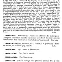 0527 - Page 523 - Endocardite [Ernest Barié] (bibliographie) [L. Hahn] / Endoclinés [Ed. Lefèvre] / Endocymiens [O. Larcher] / Endoderme. Voy. Embryon et Embryonnaire / Endolymphe. Voy. Oreille interne / Endoproctes. Voy. Entoproctes / Endorguez [Ed. Lefèvre] / Endoscope [L. Hahn]