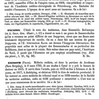 0530 - Page 526 - Endurcissement [L. Hahn] / Eneholm (Elias-Gustaf) [L. Hahn] (bibliographie) / Enemion [H. Baillon] / Eneroth (Frans) [L. Hahn] / Énervation (Chirurgie). Voy. Oeil / Énervement [B. Brochin]