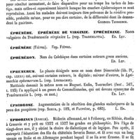 0786 - Page 782 - Éphélides [Georges Thibierge] / Éphémère, Éphémère de Virginie, Éphémérine [Ed. Lefèvre] / Éphémère (Fièvre). Voy. Fièvre / Éphéméron [Ed. Lefèvre] / Ephemerum [Ed. Lefèvre] / Éphidrose [L. Hahn] / Ephorinus (Anselm) [L. Hahn] (bibliographie)