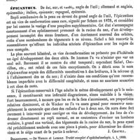 0788 - Page 784 - Épibdelle [Ed. Lefèvre] / Épicanthus [J. Chauvel] (bibliographie) / Épicarpe [H. Baillon]