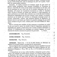 0463 - Page 459 - Extenseurs des orteils (Muscles) [L. Testut] / Extensibilité. Voy. Élasticité / Extra-courant. Voy. Induction / Extractif. Voy. Extraits / Extraits [Edme Bourgoin]
