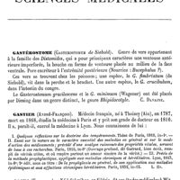 0005 - Page 1 - Gastérostome [C. Davaine] / Gastier (André-François) [L. Hahn] (bibliographie) / Gasto (Flaminius) [A. Dureau]