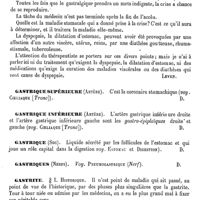 0017 - Page 13 - Gastralgie [Leven] / Gastrique supérieure (Artère) [Amédée Dechambre] / Gastrique inférieure (Artère) [Amédée Dechambre] / Gastrique (Suc) [Amédée Dechambre] / Gastriques (Nerfs). Voy. Pneumogastrique (Nerf) / Gastrite [Leven]