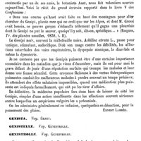 0521 - Page 517 - Genipi et Genepi. Emploi médical [Ernest Labbée] / Genista. Voy. Genêt / Genistelle. Voy. Genestrolle / Genistrolle. Voy. Genestrolle / Génitaux (Organes) [Amédée Dechambre]
