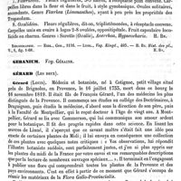 0521 - Page 517 - Géraniacées [H. Baillon] (bibliographie) / Geranium. Voy. Géraine / Gérard (Les deux) [L. Hahn]