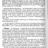 0570 - Page 566 - Germann (Les deux) [L. Hahn] (bibliographie) / Germes [Ch. Robin]