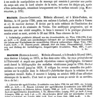 0020 - Page 16 - Habzelia [G. Planchon] / Hachic [G. Planchon] / Hachisch. Voy. Haschisch / Hachure [Amédée Dechambre] / Hackel (Johann-Christoph) [L. Hahn] (bibliographie) / Hacker (Heinrich-August) [L. Hahn] / Hacquet (Balthasar) [L. Hahn]