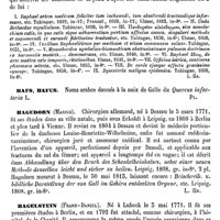 0024 - Page 20 - Haën (Antoine de) [A. Chéreau] (bibliographie) / Haeser. Voy. Häser / Hafenreffer ou Haffenreffer (Samuel) [L. Hahn] / Hafs, Hafus [G. Planchon] / Hagedorn (Marius) [L. Hahn] / Hagelstein (Franz-Daniel) [A. Dureau]