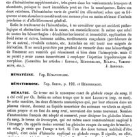 0716 - Page 712 - Hématémèse [Jules Arnould] / Hématéine. Voy. Hématoxyline / Hématidrose. Voy. Sueur et Hémorrhagie / Hématie [J. Renaut]