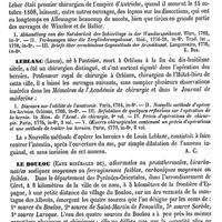 0120 - Page 116 - Le Bas (Jean) [A. Chéreau] (bibliographie) / Leber (Ferdinand) [E. Beaugrand] / Leblanc (Louis) [A. Chéreau] / Le Boulou (Eaux minérales de) [A. Rotureau]