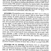 0416 - Page 406 - Leuwenhoek, ou Leeuwenhoek (Antoine) [A. Chéreau] (bibliographie) / Levacher (Gilles) [A. Chéreau] / Levacher (François-Guillaume) [E. Beaugrand] / Levacher de la feutrie (A.-F.-Thomas) [A. Chéreau]