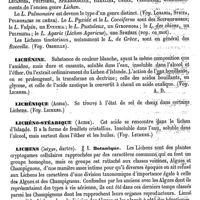0547 - Page 537 - Lichen d'Islande. Thérapeutique [J. Delioux de Savignac] (bibliographie) / Lichen pulmonaire, Lichen des chiens [J. Delioux de Savignac] / Lichénine [Amédée Dechambre] / Lichénique (Acide). Voy. Lichens / Lichéno-stéarique (Acide). Voy. Lichens / Lichens / Botanique [J. De Seynes]