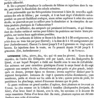 0718 - Page 708 - Lithium. Pharmacologie [J. Delioux de Savignac] / Lithobie [A. Laboulbène] / Lithoclastie. Voy. Lithotritie [A. Dureau]