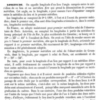 0111 - Page 107 - Longévité [Amédée Dechambre] / Longitude [J. Gavaret] / Longitudinal supérieur (Sinus). Voy. Sinus