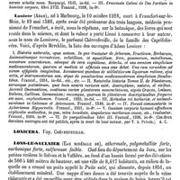 0112 - Page 108 - Lonicer (Les deux) [A. Chéreau] (bibliographie) / Lonicera. Voy. Chèvrefeuille / Lons-les-Saulnier (Eau minérale de) [A. Rotureau]