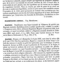 0743 - Page 739 - Magnétisme [J. Gavarret] / Magnétisme animal. Voy. Mesmérisme / Magnini [E. Beaugrand] / Magnol (Pierre) [H. Montanier]