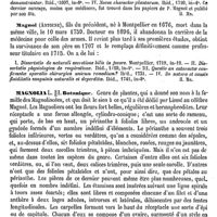 0744 - Page 740 - Magnol (Pierre) [H. Montanier] (bibliographie) / Magnolia / Botanique [H. Baillon]