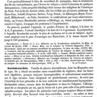 0747 - Page 743 - Magnolia. Pharmacologie [J. Delioux de Savignac] / Emploi thérapeutique [J. Delioux de Savignac] (bibliographie) / Magnoliacées [H. Baillon]