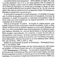 0501 - Page 497 - Manganèse. Pharmacologie [J. Delioux de Savignac] / Thérapeutique [J. Delioux de Savignac]