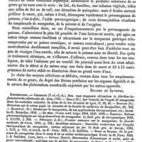 0508 - Page 504 - Manganèse. Thérapeutique [J. Delioux de Savignac] (bibliographie)