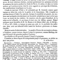 0147 - Page 143 - Marronnier d'Inde. Emploi médical [J. Delioux de Savignac] (bibliographie)