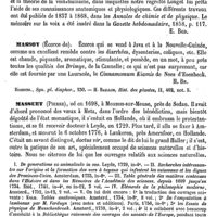 0179 - Page 175 - Masson (Antoine) [E. Beaugrand] / Massoy (Écorce de) [H. Baillon] (bibliographie) / Massuet (Pierre) [E. Beaugrand] / Mastic [J. Delioux de Savignac]