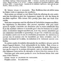 0327 - Page 323 - Maxillaire (Os). Pathologie. Luxations du maxillaire inférieur [G. Gillette] (bibliographie) / Lésions vitales et organiques [F. Guyon]