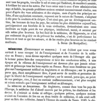 0629 - Page 625 - Médecine. Du rôle de la médecine et des médecins dans la société ; de leur influence sur le progrès et la civilisation [L. Boyer] / Médecine / Enseignement et exercice [H. Montanier]