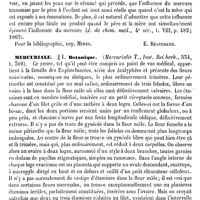 0093 - Page 89 - Mercure. Hygiène professionnelle [E. Beaugrand] (bibliographie) / Mercuriale / Botanique [H. Baillon]