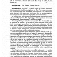 0100 - Page 96 - Mercuriali (Hieronimo) [E. Beaugrand] (bibliographie) / Mercurialine [Amédée Dechambre] / Mercuriaux. Voy. Mercure, Calomel, Sublimé / Mercurielles (Maladies) [J. Rollet]