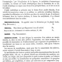 0115 - Page 111 - Molybdène [C. Lutz] / Molybdique (Acide) [C. Lutz] / Molybdomancie [Amédée Dechambre] / Molyza [G. Planchon] (bibliographie) / Momie. Voy. Embaumement / Momification [Albert Hénocque]