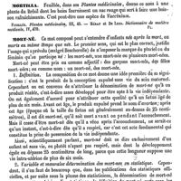 0006 - Page 2 - Mortier [Amédée Dechambre] / Mortification. Voy. Gangrène / Mortilla [G. Planchon] (bibliographie) / Mort-né [Jacques Bertillon]