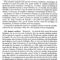 0501 - Page 497 - Muscades. Pharmacologie [J. Delioux de Savignac] / Emploi médical [J. Delioux de Savignac]