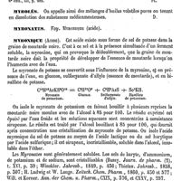 0326 - Page 322 - Myrobalans [G. Planchon] (bibliographie) / Myrolés [Amédée Dechambre] / Myronates. Voy. Myronique (acide) / Myronique (Acide) [Schützenberger] / Myrosine [Schützenberger]