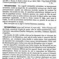 0732 - Page 728 - Névrome [Léon Tripier, L. Hahn] (bibliographie) / Névropathie [Amédée Dechambre] / Névroptères [A. Laboulbène]