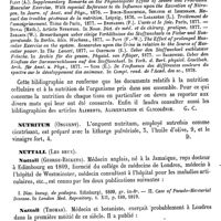 0815 - Page 811 - Nutrition [G. Carlet] (bibliographie) / Nutritum (Onguent) [Amédée Dechambre] / Nuttall (Les deux) [L. Hahn] / Nyberg (Johan-Ulric) [L. Hahn]