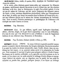 0738 - Page 734 - Oléates [Malaguti] / Olécrâne [Amédée Dechambre] / Oléène. Voy. Hexylène / Oléfiant (Gaz) [Amédée Dechambre] / Oléine. Voy. Élaïdine, Oléique (acide), Bile [Amédée Dechambre] / Oléique (Acide) [Malaguti]