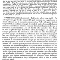 0064 - Page 60 - Ophthalmitis [Nuel] (bibliographie) / Ophthalmologie (Historique) [A. Chéreau]