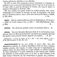 0579 - Page 575 - Otis (George-Alexander) [L. Hahn] / Otite. Voy. Oreille (Pathologie) [D.] / Otites [G. Planchon] / Otoba [H. Baillon] (bibliographie) / Otocéphaliens [O. Larcher]