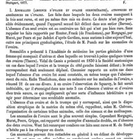 0735 - Page 731 - Ovaire. Pathologie. Généralités [A. Ferrand] (bibliographie) / Anomalies (absence d'ovaire et ovaire surnuméraire), atrophies et adhérences de l'ovaire [A. Ferrand]