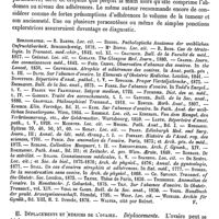 0743 - Page 739 - Ovaire. Pathologie. Anomalies (absence d'ovaire et ovaire surnuméraire), atrophies et adhérences de l'ovaire [A. Ferrand] (bibliographie) / Déplacements et hernies de l'ovaire [A. Ferrand]