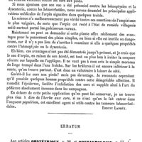 0620 - Page 616 - Addenda / Orpin / Applications médicales [Ernest Labbée] / Erratum / Obstétrique et Opthalmologie