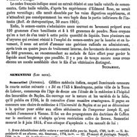 0578 - Page 574 - Semen-contra. Emploi médical [Amédée Dechambre] / Sementini (Les deux) [L. Hahn] (bibliographie)