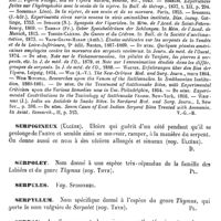0421 - Page 417 - Serpents Venimeux [A. Viaud-Grand-Marais] (bibliographie) / Serpigineux (Ulcère) [Amédée Dechambre] / Serpolet [G. Planchon] / Serpules. Voy. Spirorbes / Serpyllum [G. Planchon] / Serran [E. Oustalet]
