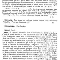 0423 - Page 419 - Serran [E. Oustalet] (bibliographie) / Serrano (Gonzalo-Antonio) [L. Hahn] / Serrata [G. Planchon] / Serratula. Voy. Sarrète / Serre (Les) [A. Chéreau]