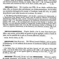 0512 - Page 508 - Shearman (William) [L. Hahn] (bibliographie) / Sheldon (John) [A. Dureau] / Shengatariputtay [G. Planchon] / Sheppard (John Barnard) [Amédée Dechambre] / Sherard ou Sherwood (Les) [L. Hahn]