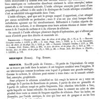 0635 - Page 631 - Silicique (Acide) [Malaguti] (bibliographie) / Silicique (Éther). Voy. Éthers / Silicium [Malaguti]